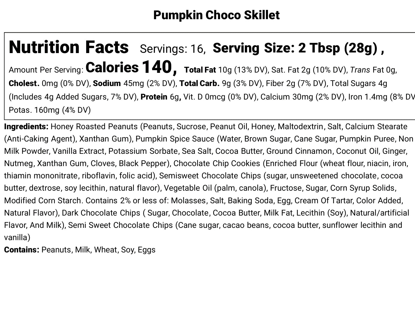 Pumpkin Choco Skillet