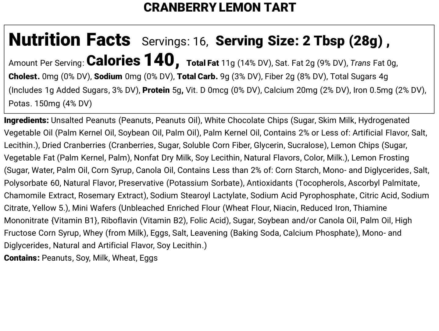 Cranberry Lemon Tart