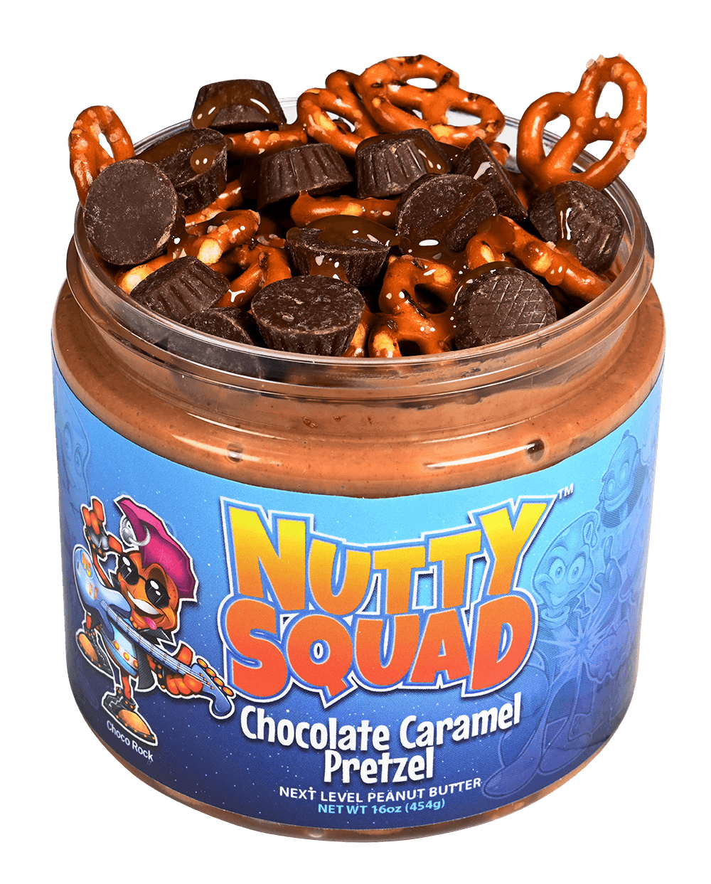 Chocolate Caramel Pretzel Nutty Squad