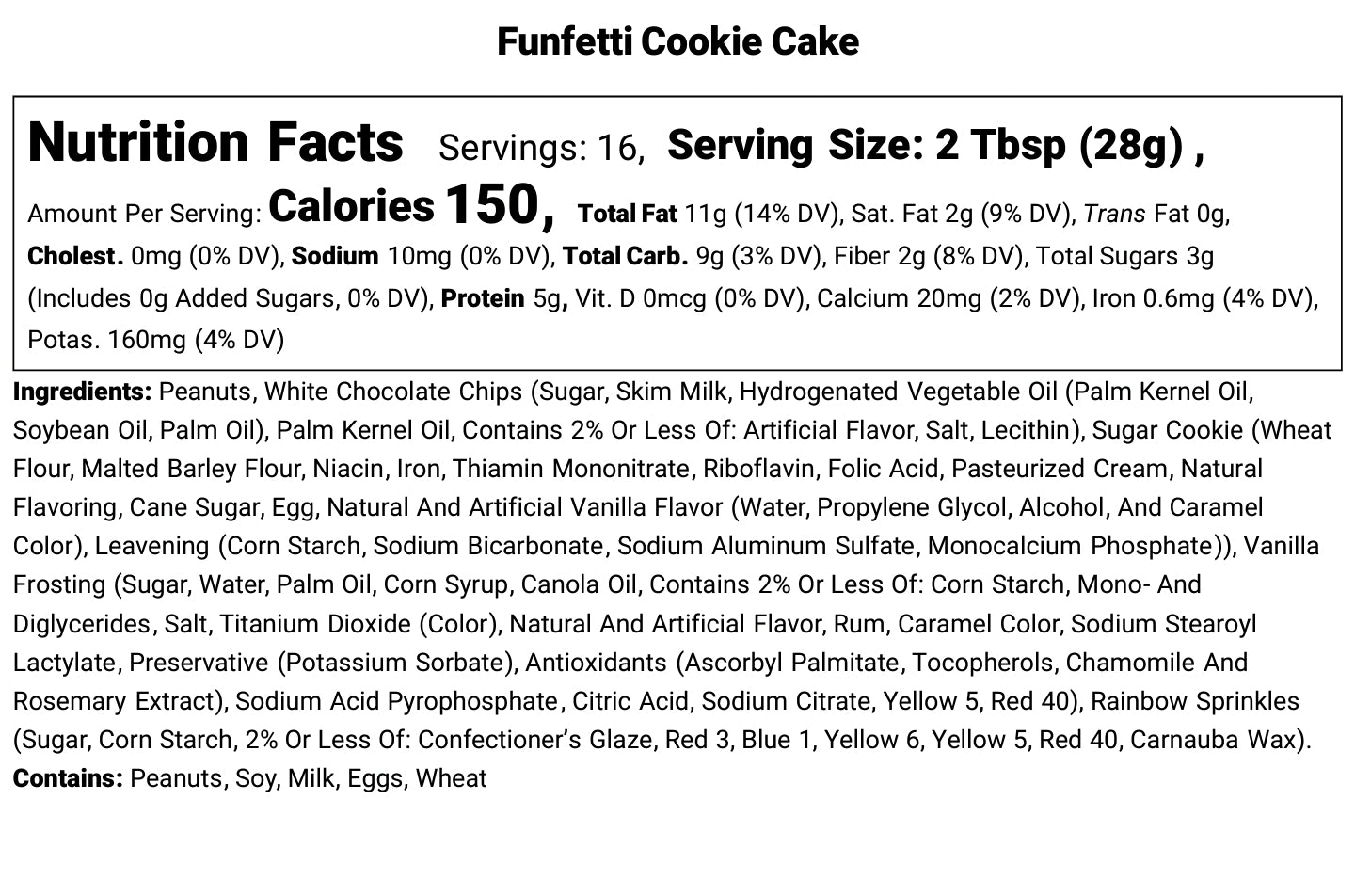 Funfetti Cookie Cake