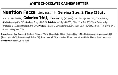 White Chocolate Cashew Butter